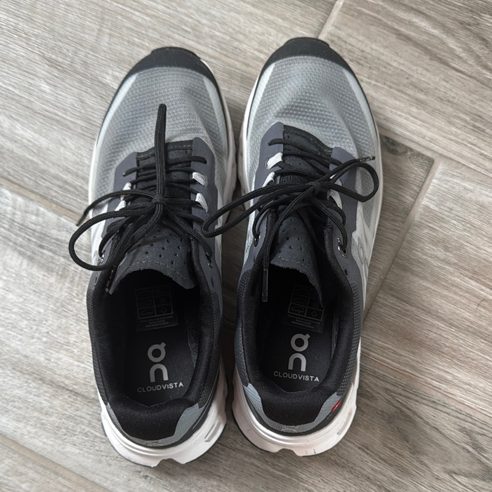 On Running Gray Black Athletic Shoes Lightweight Performance